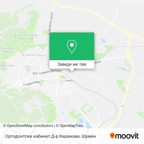 Ортодонтски кабинет Д-р Керанова карта