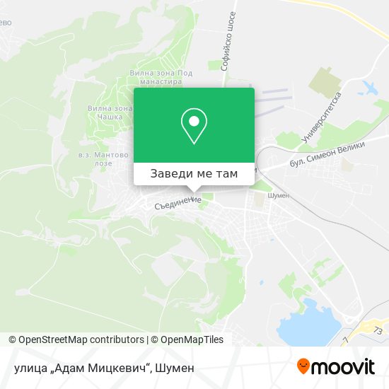 улица „Адам Мицкевич“ карта