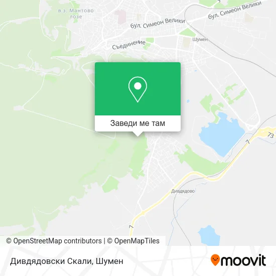 Дивдядовски Скали карта