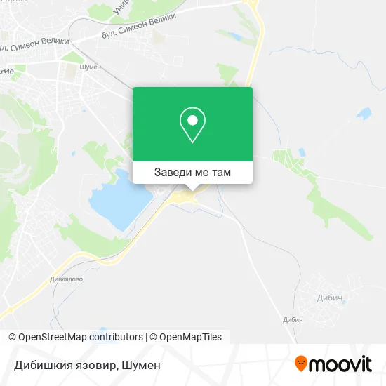 Дибишкия язовир карта