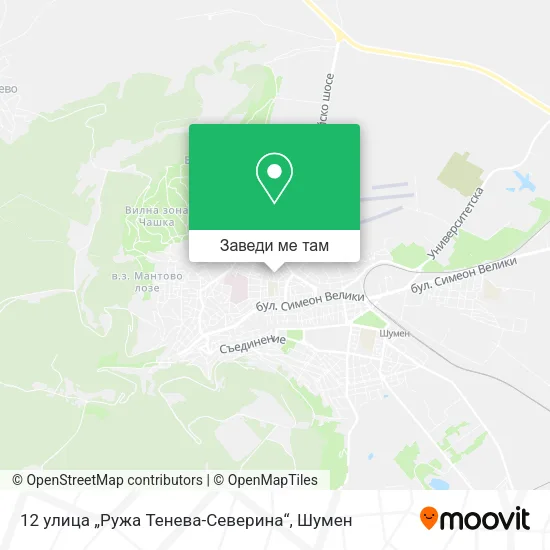12 улица „Ружа Тенева-Северина“ карта