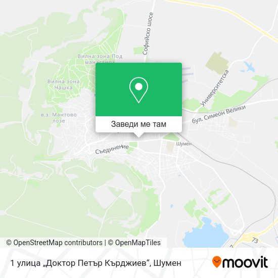 1 улица „Доктор Петър Кърджиев“ карта