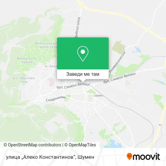 улица „Алеко Константинов“ карта