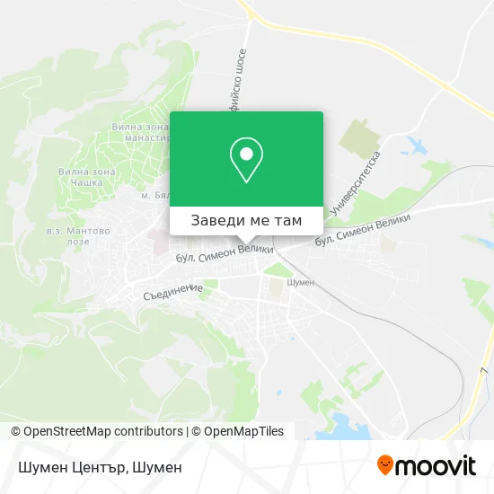 Шумен Център карта