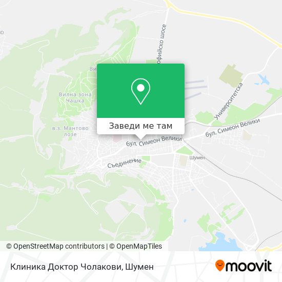 Клиника Доктор Чолакови карта