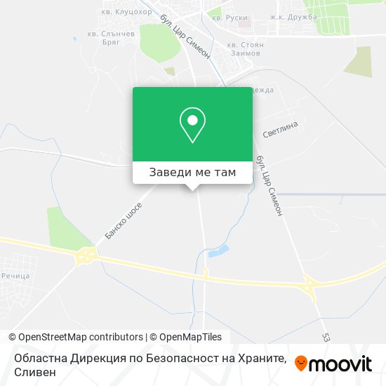 Областна Дирекция по Безопасност на Храните карта