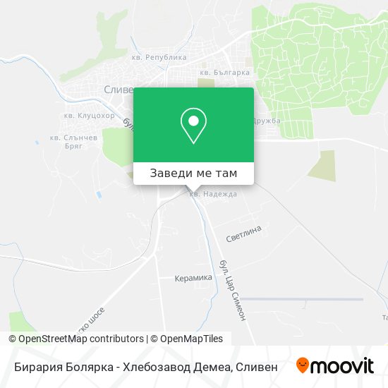 Бирария Болярка - Хлебозавод Демеа карта
