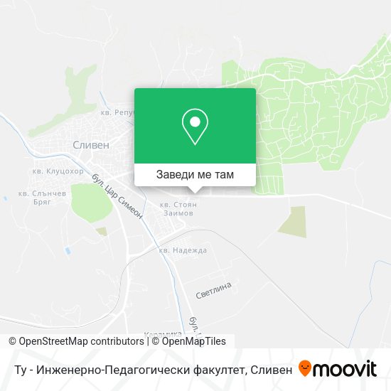 Ту - Инженерно-Педагогически факултет карта