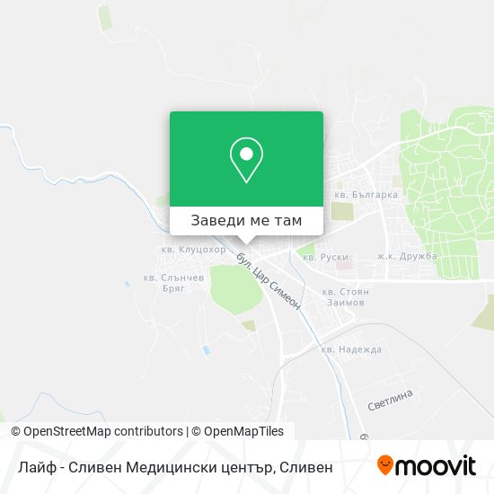 Лайф - Сливен Медицински център карта