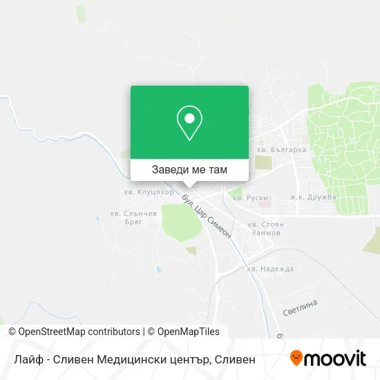 Лайф - Сливен Медицински център карта