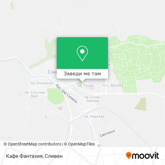 Кафе Фантазия карта