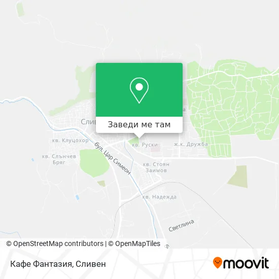 Кафе Фантазия карта