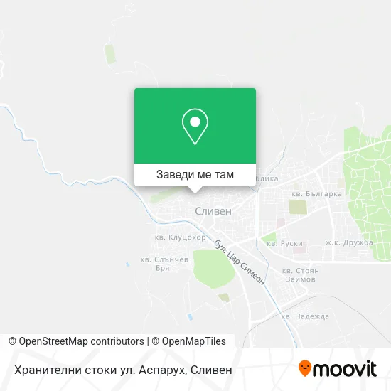 Хранителни стоки ул. Аспарух карта