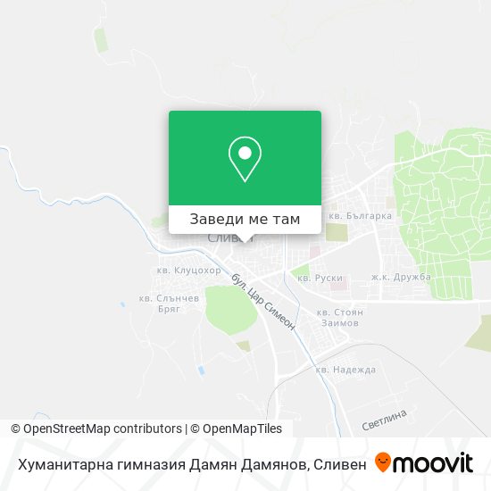 Хуманитарна гимназия Дамян Дамянов карта