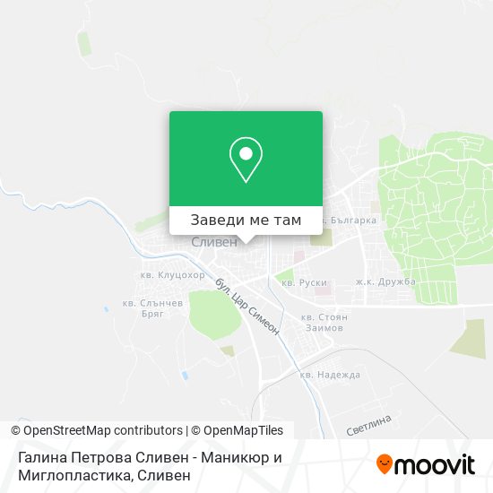 Галина Петрова Сливен - Маникюр и Миглопластика карта