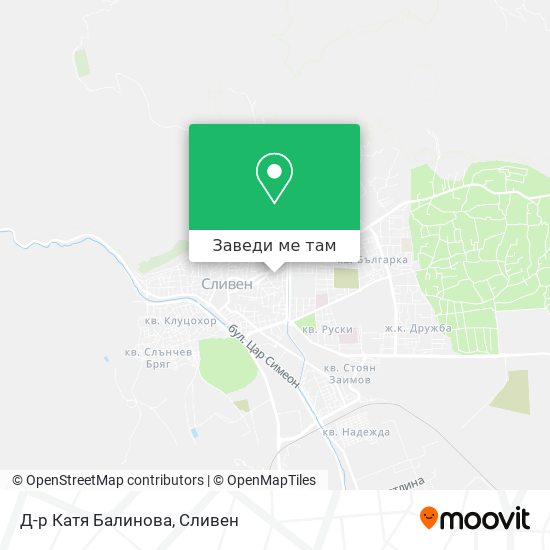 Д-р Катя Балинова карта