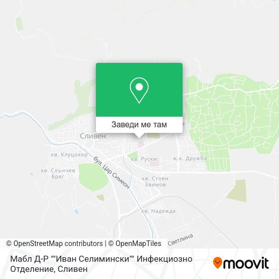 Мабл Д-Р ""Иван Селимински"" Инфекциозно Отделение карта