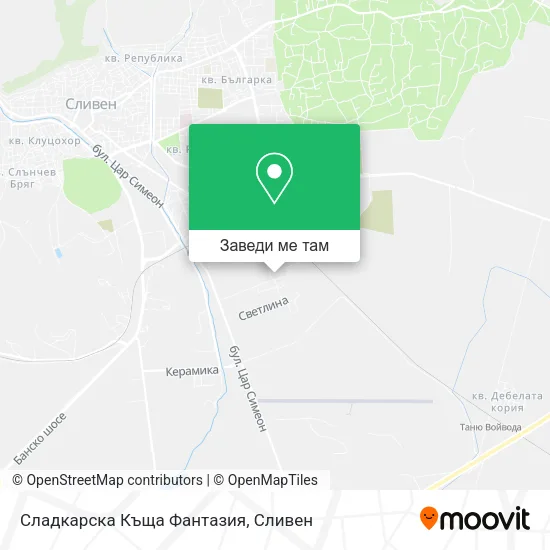 Сладкарска Къща Фантазия карта