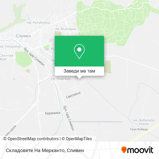 Складовете На Мерканто карта