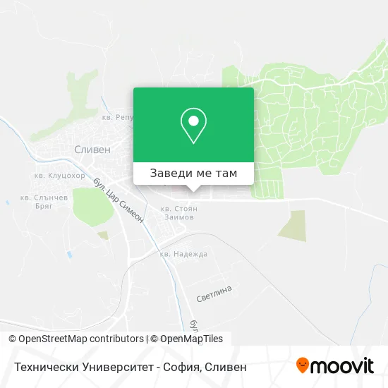 Технически Университет - София карта