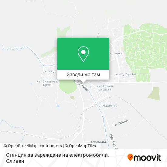 Станция за зареждане на електромобили карта