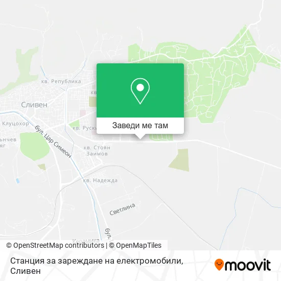 Станция за зареждане на електромобили карта