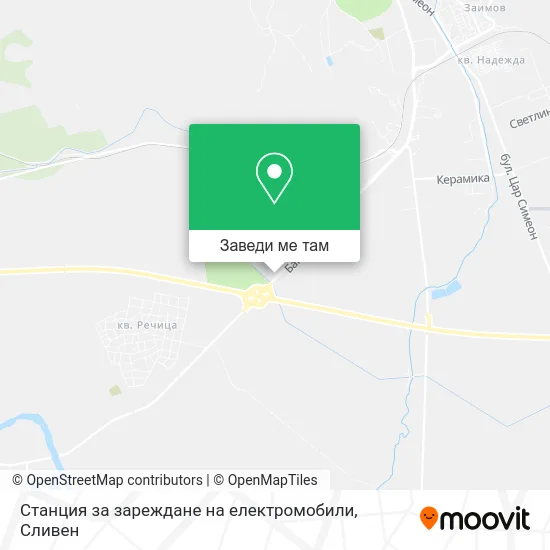 Станция за зареждане на електромобили карта