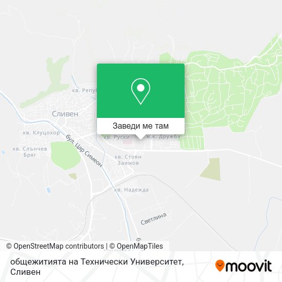 общежитията на Технически Университет карта