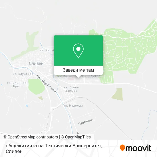 общежитията на Технически Университет карта