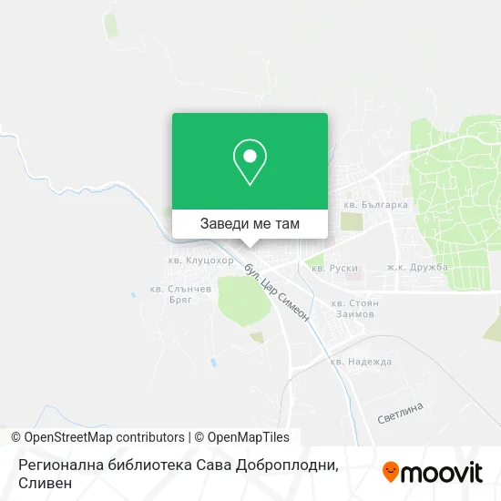 Регионална библиотека Сава Доброплодни карта