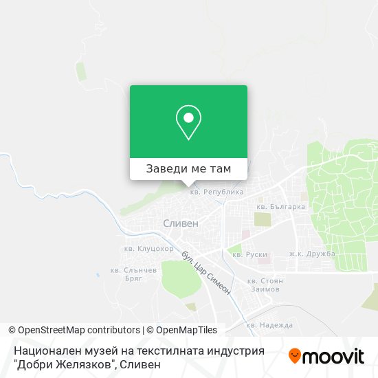 Национален музей на текстилната индустрия "Добри Желязков" карта