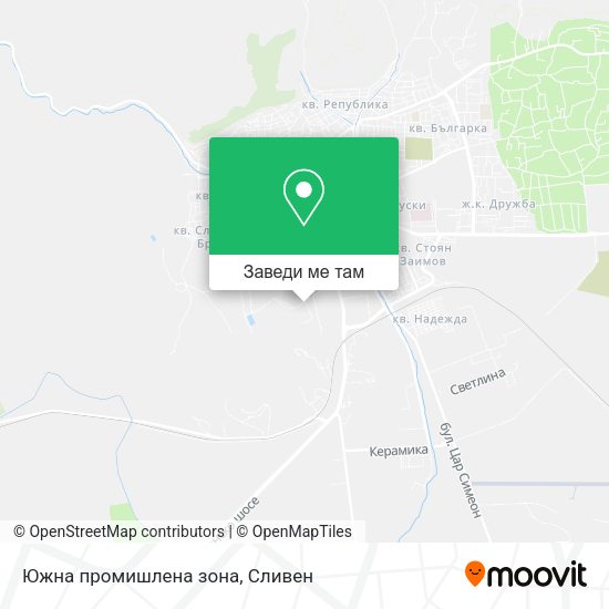 Южна промишлена зона карта