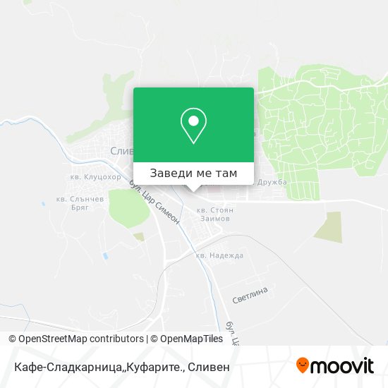 Кафе-Сладкарница,,Куфарите. карта