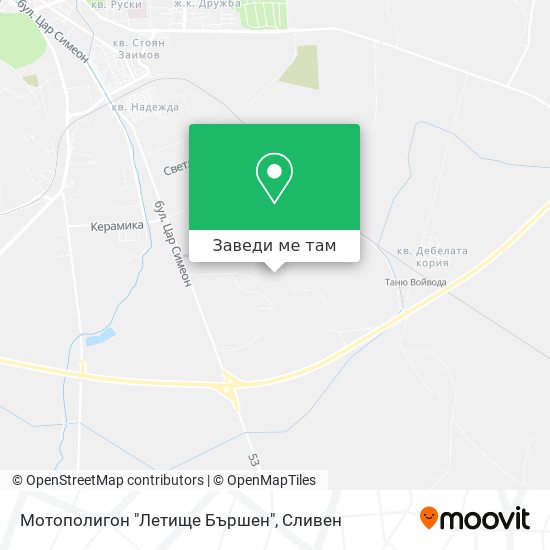 Мотополигон  "Летище Бършен" карта