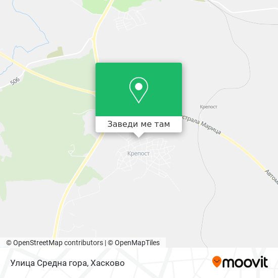 Улица Средна гора карта