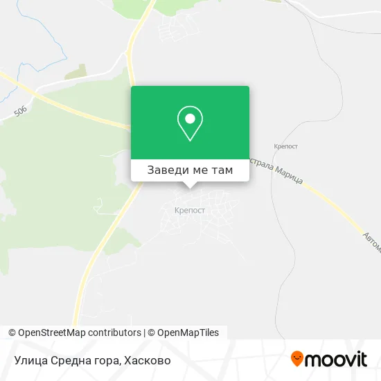 Улица Средна гора карта
