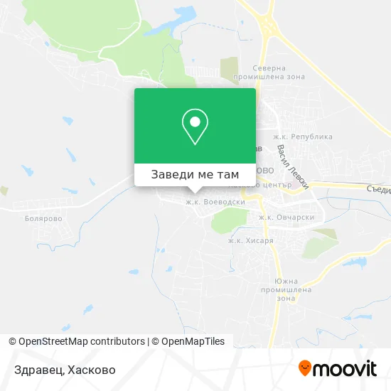 Здравец карта