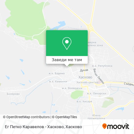 Ег Петко Каравелов - Хасково карта