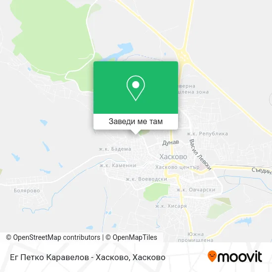 Ег Петко Каравелов - Хасково карта