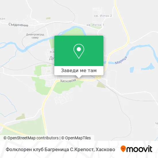 Фолклорен клуб Багреница С.Крепост карта