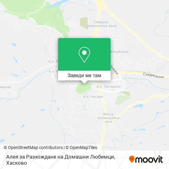 Алея за Разхождане на Домашни Любимци карта