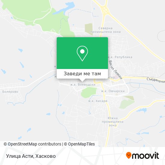 Улица Асти карта