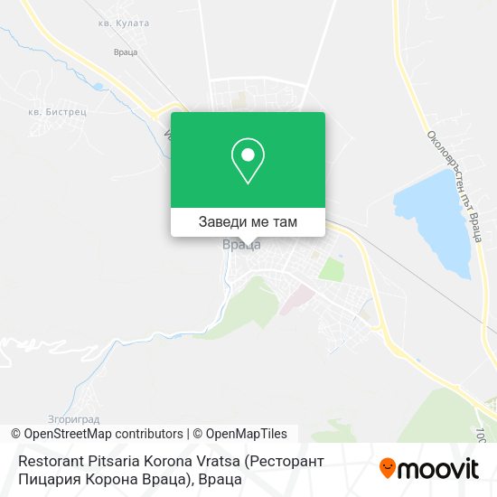 Restorant Pitsaria Korona Vratsa (Ресторант Пицария Корона Враца) карта