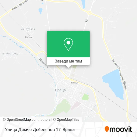 Улица Димчо Дебелянов 17 карта