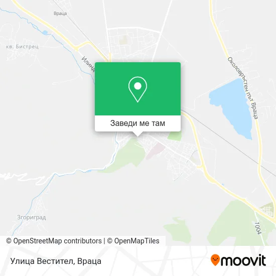 Улица Вестител карта