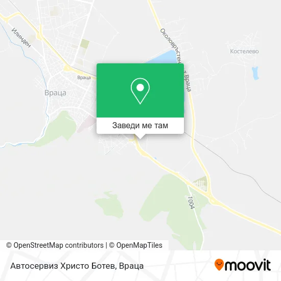 Автосервиз Христо Ботев карта