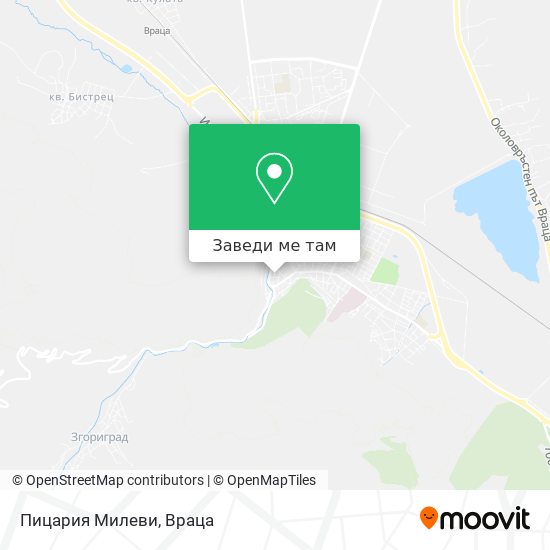 Пицария Милеви карта