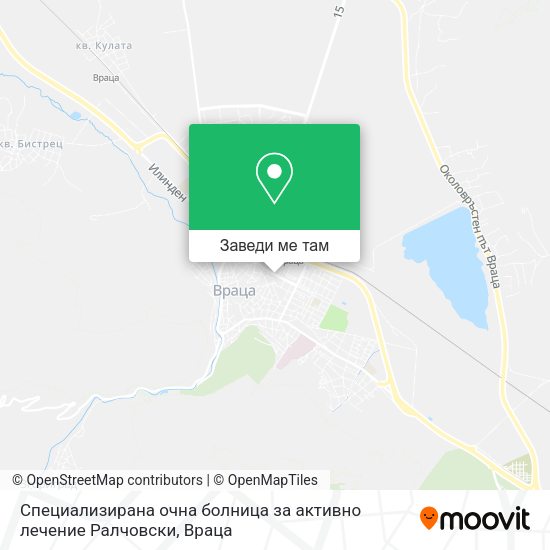 Специализирана очна болница за активно лечение Ралчовски карта