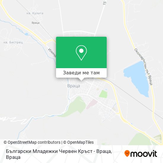 Български Младежки Червен Кръст - Враца карта