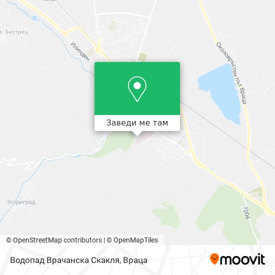 Водопад Врачанска Скакля карта